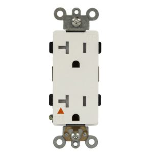 Enerlites 62000-IG-TR-W White Isolated Ground Tamper-Resistant Decorator Receptacle, 5-20R