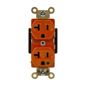 Enerlites 62020-O Orange Hospital Grade 20A Receptacle, 6-15R