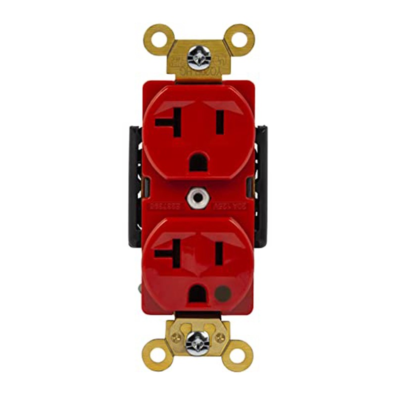 Enerlites 62021-R Red Hospital Grade 20A Receptacle, 6-20R