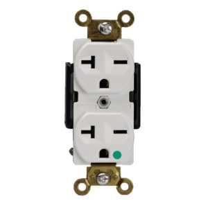 Enerlites 62021-W White Hospital Grade 20A Receptacle, 6-20R
