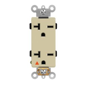 Enerlites 62050-IG-I Isolated Ground Decorator Duplex Receptacle, 6-20R, Ivory