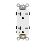 Enerlites 62050-IG-W Isolated Ground Decorator Duplex Receptacle, 6-20R, White