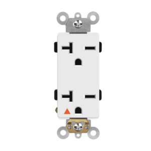 Enerlites 62050-IG-W Isolated Ground Decorator Duplex Receptacle, 6-20R, White