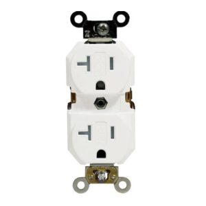 Enerlites 62060-TR-I 20 Amp Tamper Resistant Commercial Grade Decorator Duplex Receptacle, Ivory