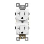 Enerlites 62080-TR-PLH-W Half Controlled 20A Tamper-Resistant Duplex Style Plug Load Receptacle, 5-20R, White