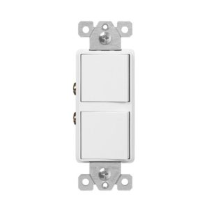 Enerlites 62835-W Dual Rocker Switches, Three-Way, White