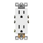 Enerlites 63150-TR-I Industrial Grade Heavy Duty 15A Decorator Tamper Resistant Receptacle, 5-15R, Ivory