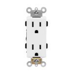 Enerlites 63150-W Industrial Grade Heavy Duty 15A Decorator Receptacle, 5-15R, White