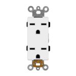 Enerlites 63151-I Industrial Grade Heavy Duty 15A Decorator Receptacle, 6-15R, Ivory