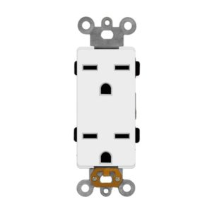 Enerlites 63151-W Industrial Grade Heavy Duty 15A Decorator Receptacle, 6-15R, White