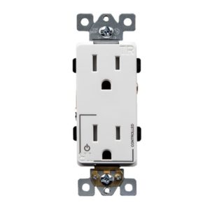 Enerlites 63200-TR-PLH-W Half Controlled 20A Tamper-Resistant Decorator Style Plug Load Receptacle, 5-20R, White