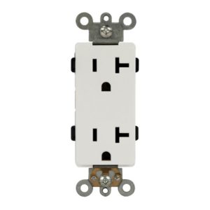Enerlites 63201-W Industrial Grade Heavy Duty 15A Decorator Receptacle, 6-20R, White