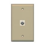 Enerlites 6601-I CATV Jacks 1 Gang Single F-Type Connector, Ivory
