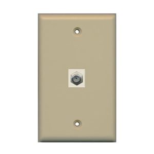 Enerlites 6601-I CATV Jacks 1 Gang Single F-Type Connector, Ivory
