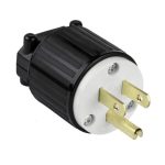 Enerlites 66200-BK Straight Blade Plug, 15A, 5-15P