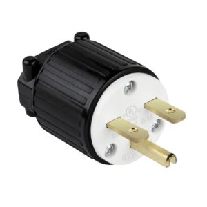 Enerlites 66220-BK Straight Blade Plug, 15A, 6-15P