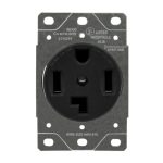 Enerlites 66300-BK Industrial Grade Flush Mount Receptacle, 30A, 14-30R