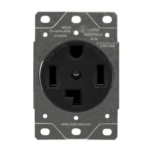 Enerlites 66300-BK Industrial Grade Flush Mount Receptacle, 30A, 14-30R
