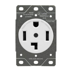Enerlites 66300-W Industrial Grade Flush Mount Receptacle, 30A, 14-30R, White