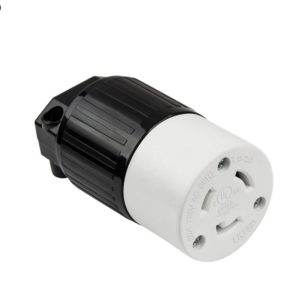 Enerlites 66402-BK Industrial Grade Locking Cord Connector, 20A, L5-20C