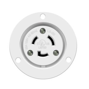 Enerlites 66404-W Locking Flanged Outlet, 20A, L5-20RFO