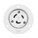 Enerlites 66414-W Locking Flanged Outlet, 20A, L6-20RFO
