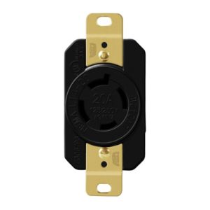 Enerlites 66420-BK Industrial Grade Locking Receptacle, 20A, L14-20R