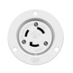 Enerlites 66454-W Locking Flanged Outlet, 30A, L5-30RFO
