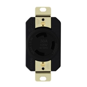 Enerlites 66460-BK Industrial Grade Locking Receptacle, 30A, L6-30R
