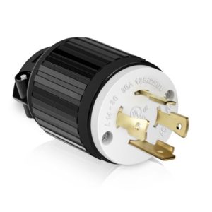 Enerlites 66470-BK Industrial Grade Locking Plug, 30A, L14-30P