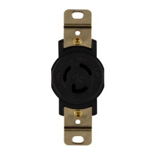 Enerlites 66480-BK Industrial Grade Locking Receptacle, 15A, L7-15R