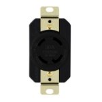 Enerlites 66490-BK Industrial Grade Locking Receptacle, 30A, L14-30R