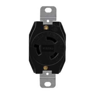 Enerlites 66510-BK Industrial Grade Locking Receptacle, 20A, L7-20R