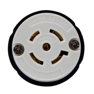Enerlites 66601-BK Industrial Grade Locking Connector, 20A, L21-20C