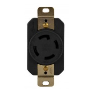 Enerlites 66801-BK Industrial Grade Locking Receptacle, 30A, L15-30R