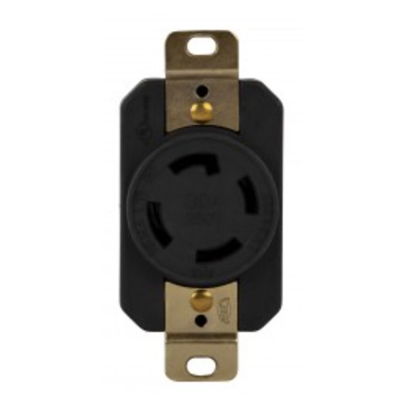 Enerlites 66801-BK Industrial Grade Locking Receptacle, 30A, L15-30R