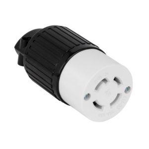Enerlites 66802-BK Industrial Grade Locking Cord Connector, 30A, L15-30C