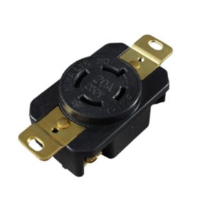 Enerlites 66900-BK Industrial Grade Locking Receptacle, 20A, L15-20R