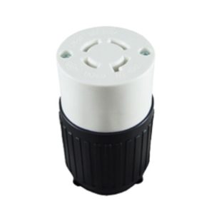 Enerlites 66902-BK Industrial Grade Locking Cord Connector, 20A, L15-20C