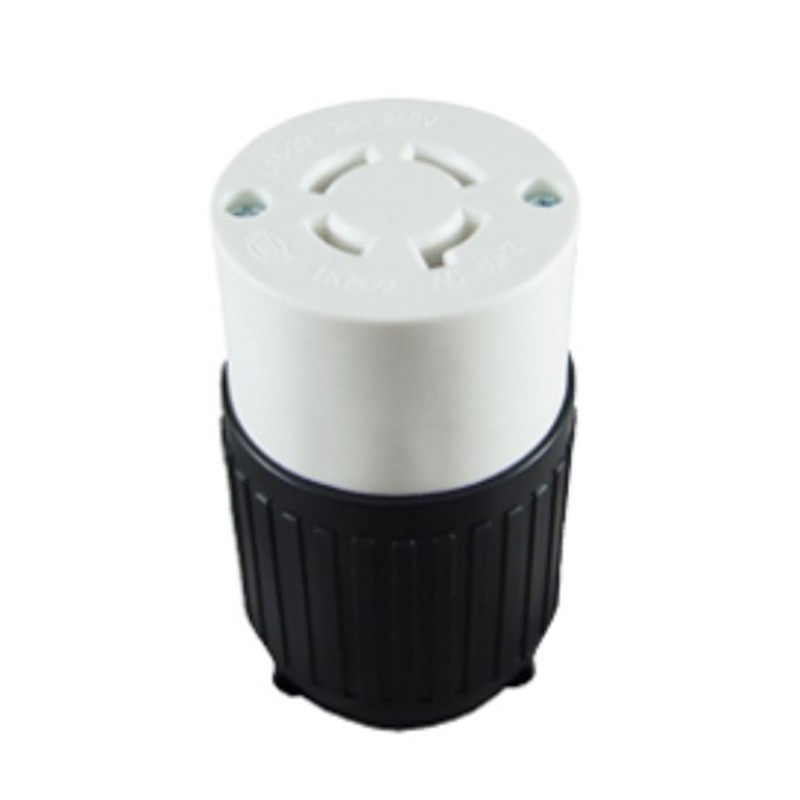 Enerlites 66902-BK Industrial Grade Locking Cord Connector, 20A, L15-20C