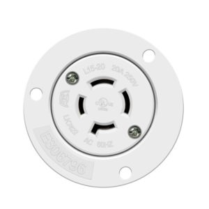 Enerlites 66904-W Locking Flanged Outlet, 20A, L15-20RFO