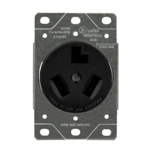 Enerlites 67300-BK Industrial Grade Flush Mount Receptacle, 30A, 10-30R