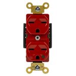 Enerlites 68151-R Hospital Grade 15A Receptacle, 6-15R, Red