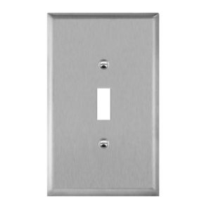 Enerlites 7711O Toggle Switch One-Gang Metal Wall Plate, Oversize