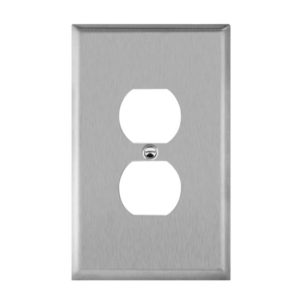 Enerlites 7721O Duplex Receptacle One-Gang Metal Wall Plate, Oversize