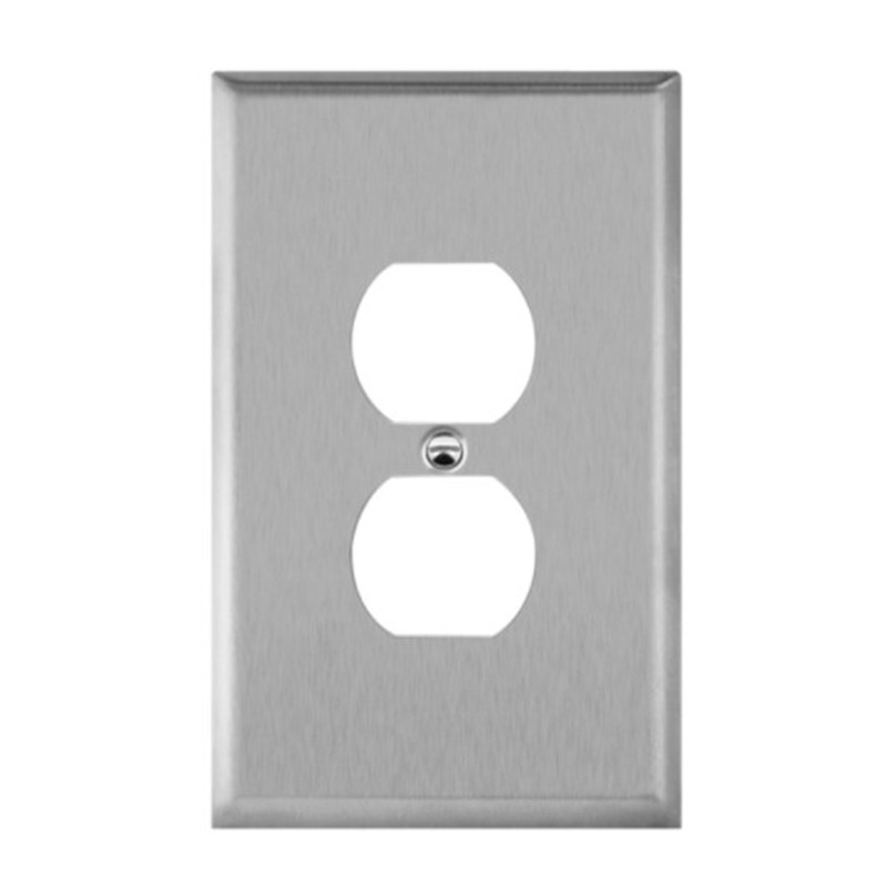 Enerlites 7721O Duplex Receptacle One-Gang Metal Wall Plate, Oversize