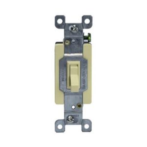 Enerlites 81200-I Residential Grade 20A Toggle Switch, Single Pole, Ivory