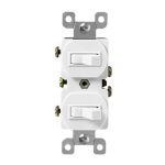 Enerlites 82150-GY Combination 15A Toggle Switches, Single Pole, Gray