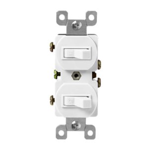 Enerlites 82150-W Combination 15A Toggle Switches, Single Pole, White