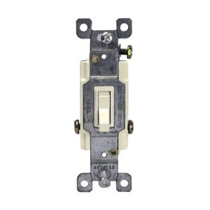 Enerlites 83150-LA Residential Grade 15A Toggle Switch, Three-Way, Light Almond